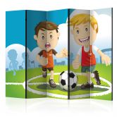 Paravent Séparation de pièce - terrain de sport , 5 pièces - 225x172 cm 