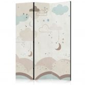 Paravent, Raumteiler freistehend, Trennwand - Cloudy Night Sky 