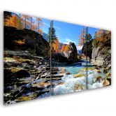 Canvas Print 3 Stuks, Bergen Waterval Rotsen 