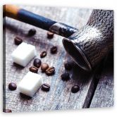Leinwandbild, Kaffeekrug und Zucker 
