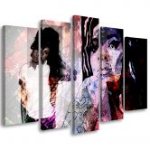 Leinwandbild 5 teilig, Amy Winehouse 