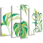 5-delige canvas print Monster's Leaves 