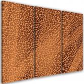 Leinwandbild 3 teilig, Leopard Leopard Pelfpatches Muster 
