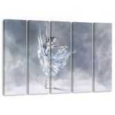 Leinwandbild 5 teilig, Ballerina Pirouet 