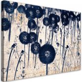 Leinwandbild, Pusteblume auf alten Brettern 