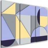 Leinwandbild 3 teilig, Geometrische Abstraktionsformen 