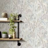 Blumentapete, Florale Tapete, Vliestapete Erismann Martinique beige 