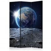 Screen room divider - Udsigt til den blå planet, 3-delt 