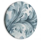 Rundes Leinwandbild Florale Steinbarockornamente 