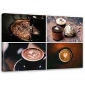 Canvas schilderij, koffie en snoepjes 