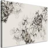 Canvas schilderij, Vintage bloemmotief 