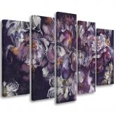 Leinwandbild 5 teilig, Iris Blume 