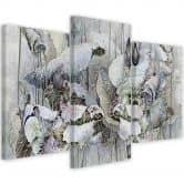 Leinwandbild 3 teilig, Saint Lotos Blumen 