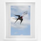Fensterbild Miami Ink Schwalbe mit Ornament 