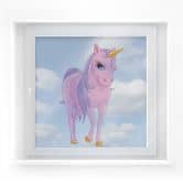 Sticker pour fenêtre : Licorne Glamour  