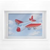 Sticker pour fenêtre : Avion  