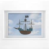Sticker pour fenêtre : Bateau de Pirates  