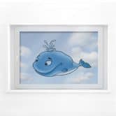 Sticker pour fenêtre : Baleine  