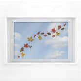 Window sticker leaves set fall 02 