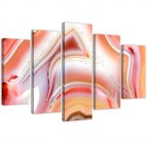 Leinwandbild 5 teilig, Pastell-Abstraktion 