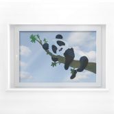 Fensterdekor Schlafender Panda 