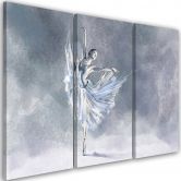 Leinwandbild 3 teilig, Ballerina Pirouet 