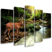 Leinwandbild 5 teilig, Hirschwaldbach 