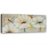 Leinwandbild, Drei Blumen und eine Knospe 