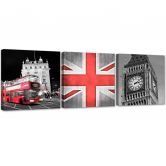 Leinwandbild 3-teilig, London City 