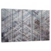 Leinwandbild 5 teilig, Abstrakte geometrische Formen 