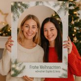 Fotorahmen Frohe Weihnachten mit Tannenzweig - personalisierbar 