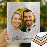 Fotorahmen Hochzeit Blätteroptik - personalisierbar 