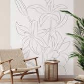 Fotobehang 1X Studio - Line Art Floral 