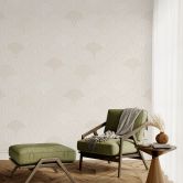 Geometrische Fototapete Abstrakte Halbkreise in Soft Beige - Bloomery Decor 