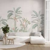 Jungle Papier peint forêt tropicale avec cacatoès - Bloomery Decor 