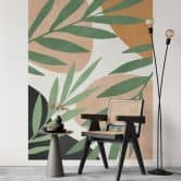 Wall Mural Abstract branches in a tropical look - Costa 