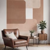 Fototapete Boho Abstraktion in Beige-braun | Abstrakte Tapete - Costa 