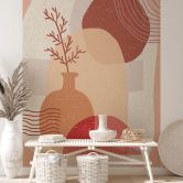 Fototapete Demir - Boho Illustration einer Pflanze 