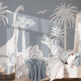 Fototapete Im Land der Dinosaurier - Blau - Kikki Belle 