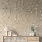 Fototapete Abstrakte Ringe beige | Geometrische Tapete - Grande 