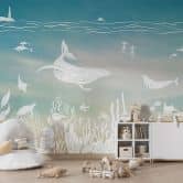 Wall Mural Underwater World Paradise - Ombre - Kikki Belle 