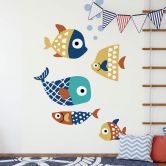 Fototapete Kubistika - Bunte Fische 