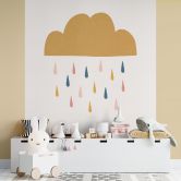Fotobehang Vrolijke regen in pastelkleuren - Menina Lisboa 