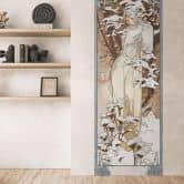 Wall Mural Seasons: Winter 1900 | Art for the living room - Mucha 
