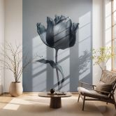 Fototapete Samtige Tulpe in Schwarz - Paksoylu 