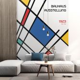 Abstrakte Fototapete Retro Bauhaus Ausstellung 1923 - Retrodrome 