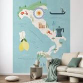 Wall Mural Map of Italy - Rivers 
