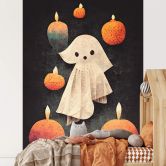 Fototapete Kleiner Geist im Kerzenschein - Kinderzimmertapete - Treechild 