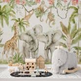 Fototapet Dyr i den tropiske jungle - UN Designs 