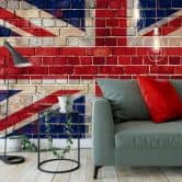 Fototapete Union Jack Mauer - 384x260 cm 